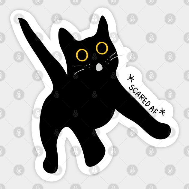 Arched black cat noir Sticker by Sourdigitals